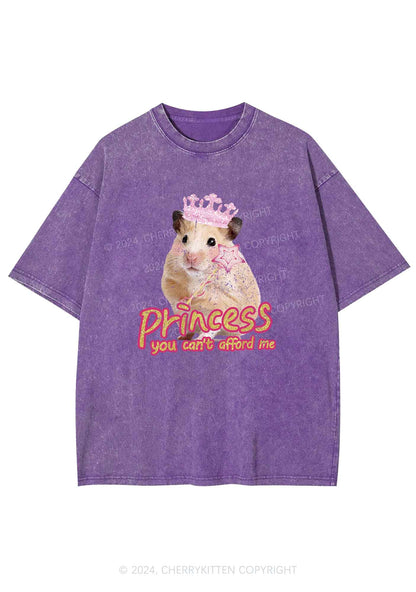 Princess You Can't Afford Me Y2K Washed Tee Cherrykitten