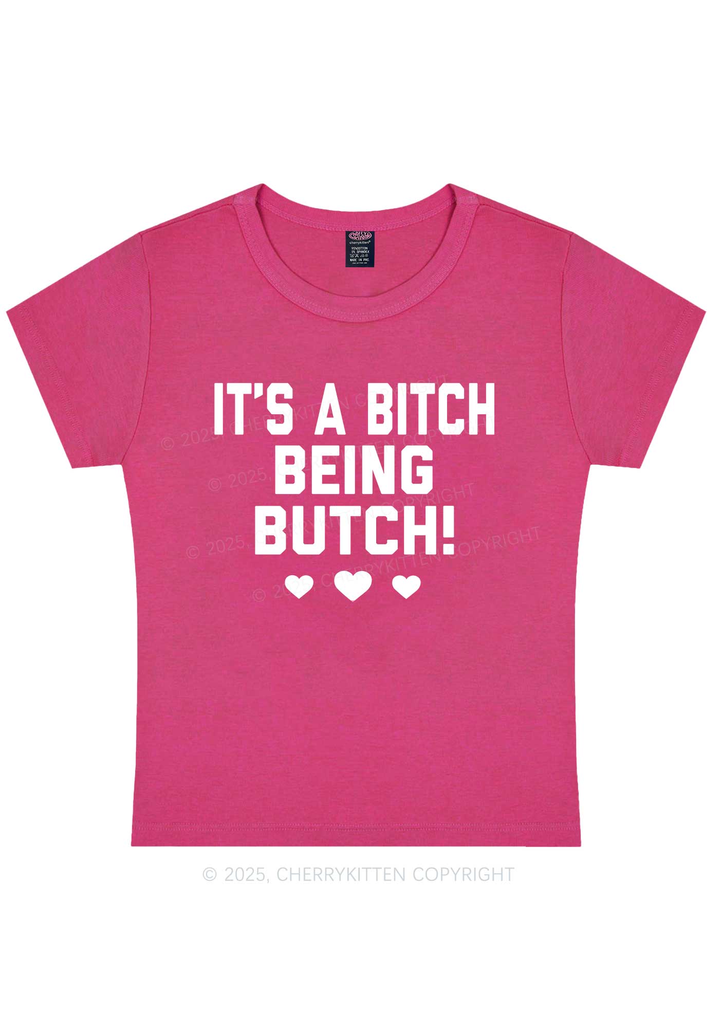 Bxxch Being Butch Y2K Baby Tee Cherrykitten