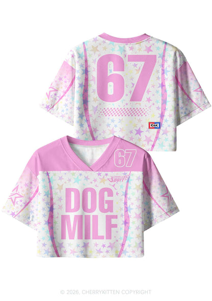 Pink Dog Mxxf Y2K Crop Sport Jersey Shirts Cherrykitten