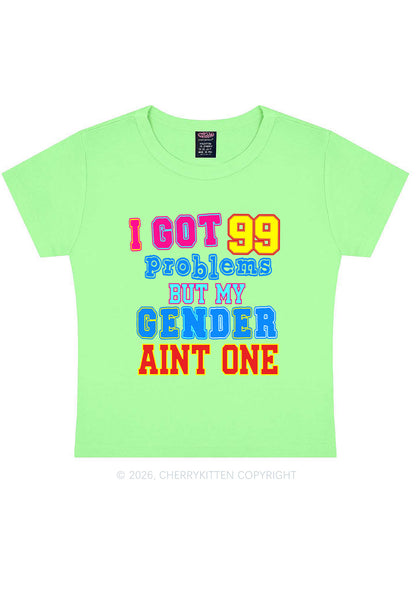Gender Aint One Pride Y2K Baby Tee Cherrykitten