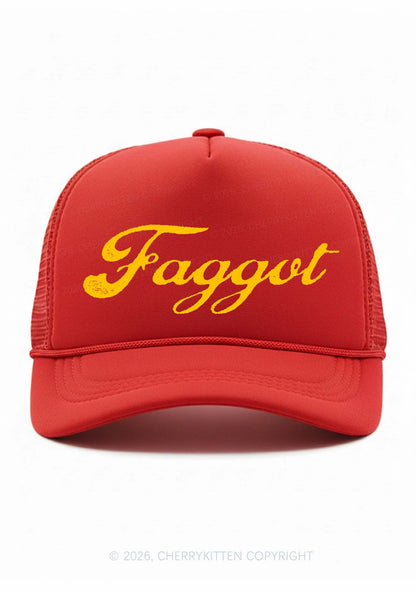 Faggot Art Pride Y2K Trucker Hat Cherrykitten