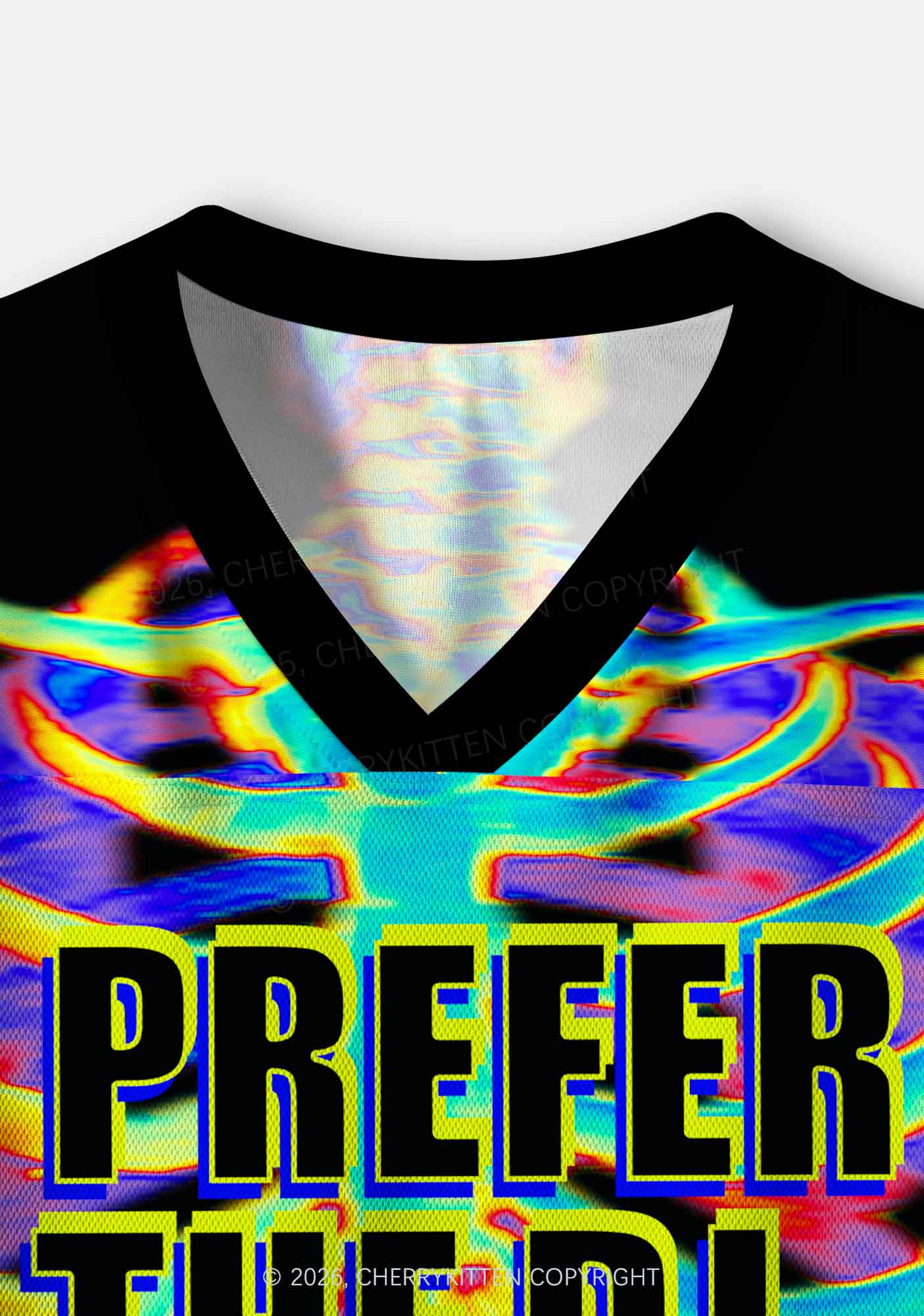 I Prefer The DJ Y2K Crop Sport Jersey Shirts Cherrykitten