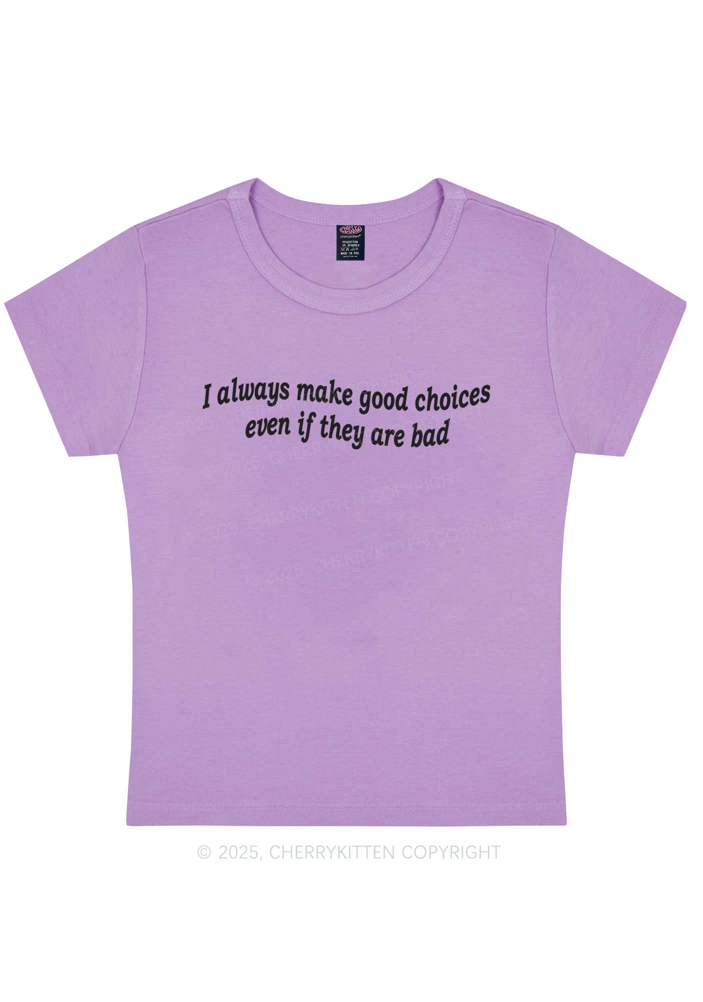 Always Make Good Choices Y2K Baby Tee Cherrykitten