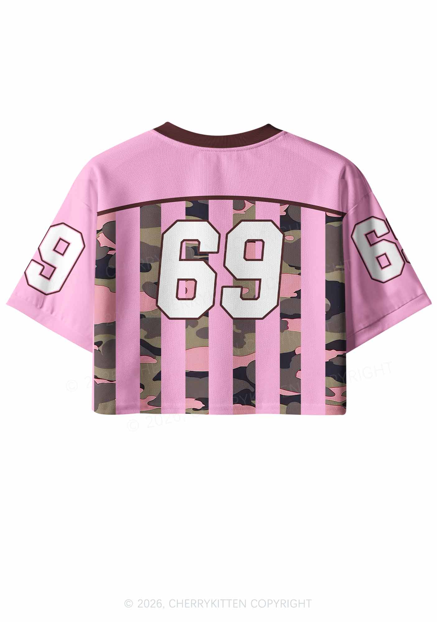 Best Girl Kisser Pink Camouflage Pride Y2K Crop Sport Jersey Shirts Cherrykitten