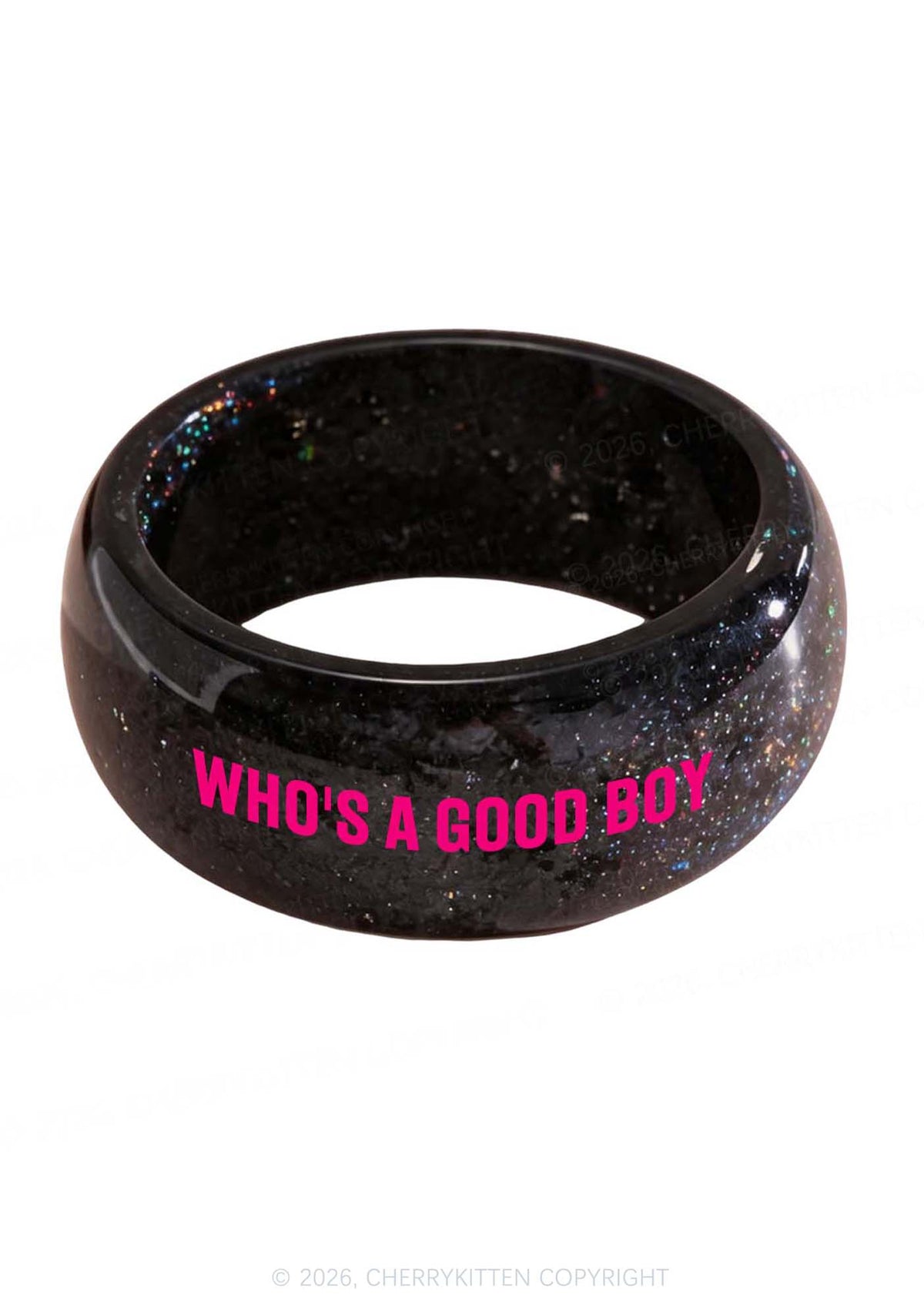 Whos A Good Boy Y2K Cuff Bangle Cherrykitten