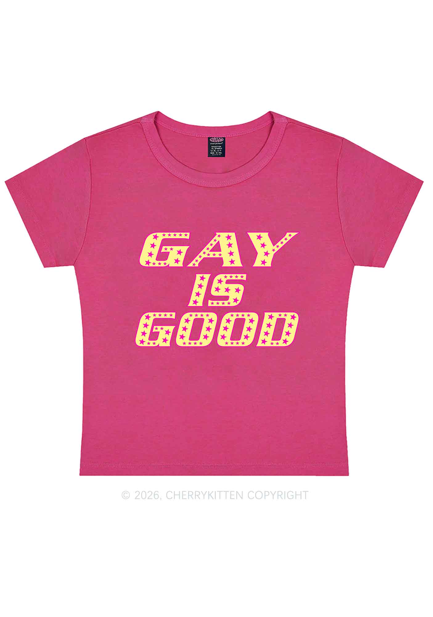 Gay Is Good Pride Y2K Baby Tee Cherrykitten