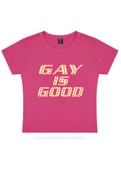 Gay Is Good Pride Y2K Baby Tee Cherrykitten
