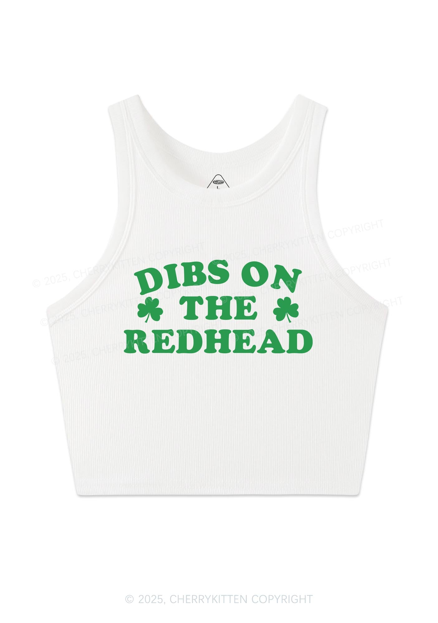 Dibs On The Redhead St Patricks Y2K Crop Tank Top Cherrykitten