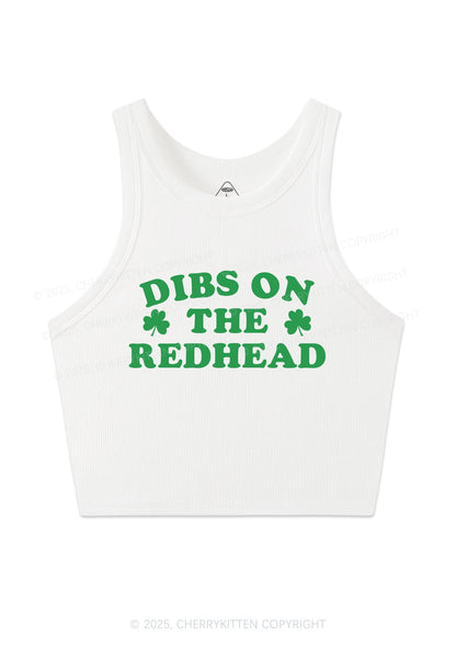 Dibs On The Redhead St Patricks Y2K Crop Tank Top Cherrykitten