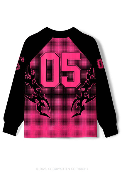 Halloween Custom Pink Horror Hang Up Heart Y2K Long Sleeve Sport Jersey Shirts Cherrykitten