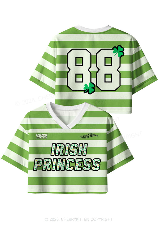 Custom Irish Princess St Patricks Y2K Crop Sport Jersey Shirts Cherrykitten