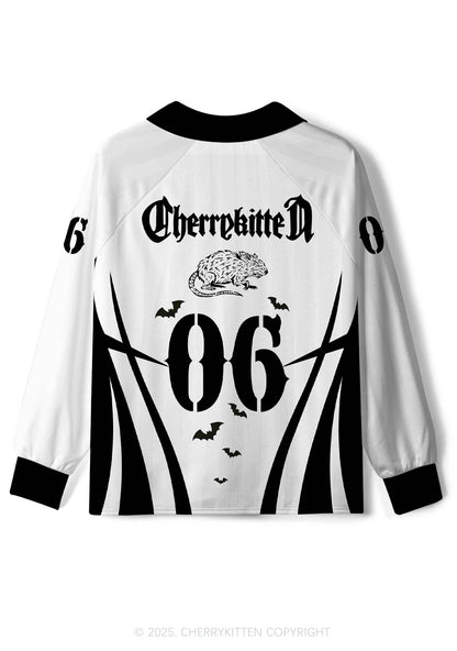 Halloween Custom Bat Monster Y2K Long Sleeve Sport Jersey Shirts Cherrykitten