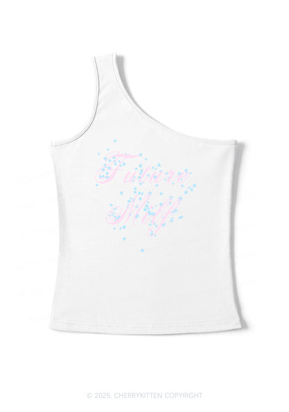 Future Mxxf Y2K One Shoulder Tank Top Cherrykitten