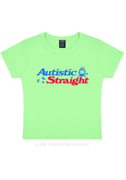 Autistic Straight Pride Y2K Baby Tee Cherrykitten