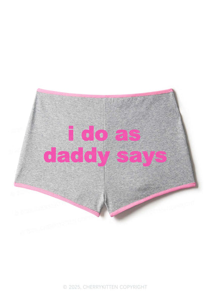 I Do As Daddy Says Y2K Booty Shorts Cherrykitten