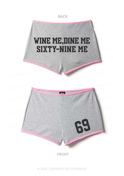Wine Me Dine Me Y2K Booty Shorts Cherrykitten