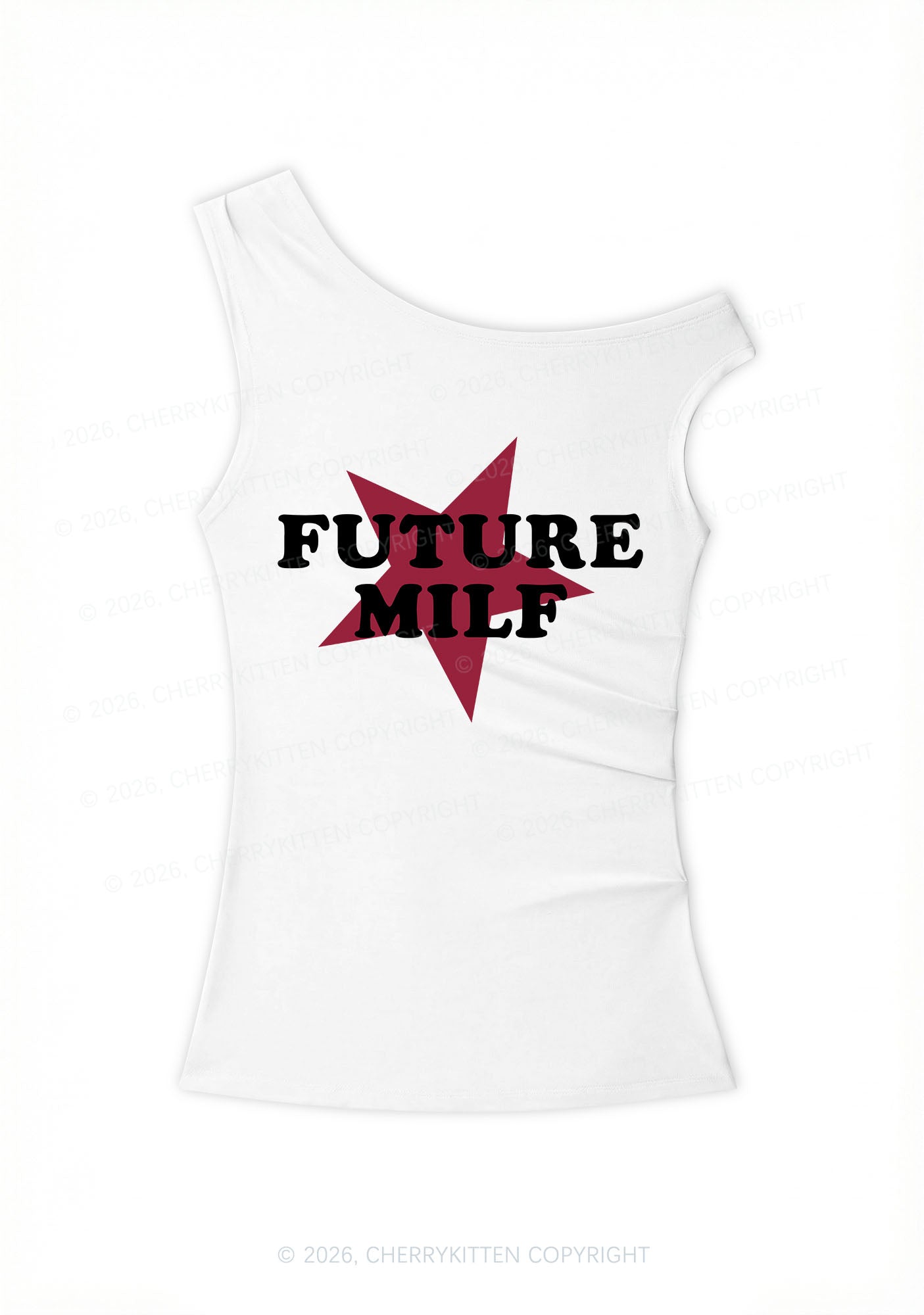 Future Mxxf Y2K Off Shoulder Tank Top Cherrykitten