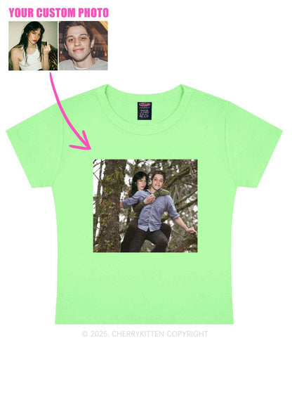 Custom Couple Face Y2K Baby Tee Cherrykitten