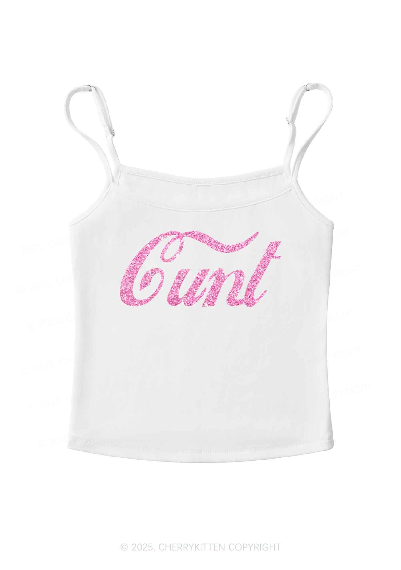 Glitter Special Cxxt Y2K Spaghetti Strap Cami Cherrykitten
