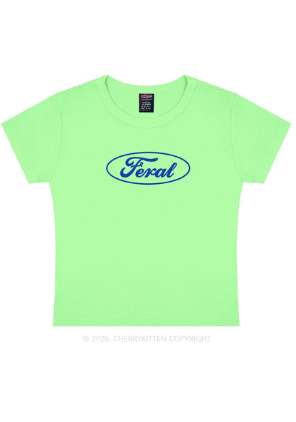 Blue Feral Y2K Baby Tee Cherrykitten