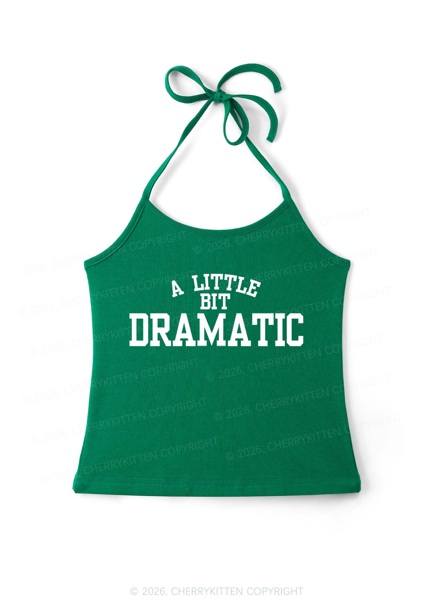 A Little Bit Dramatic Y2K Halter Neck Cami Cherrykitten