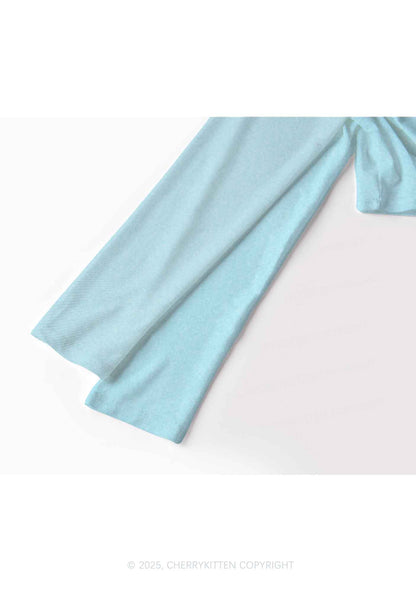 Colorful Unicorn Y2K Mesh Long Sleeve Crop Top Cherrykitten