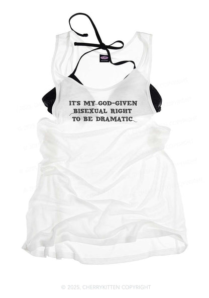 God Given Bisexual Right Pride Y2K Sheer Boyfriend Tank Cherrykitten