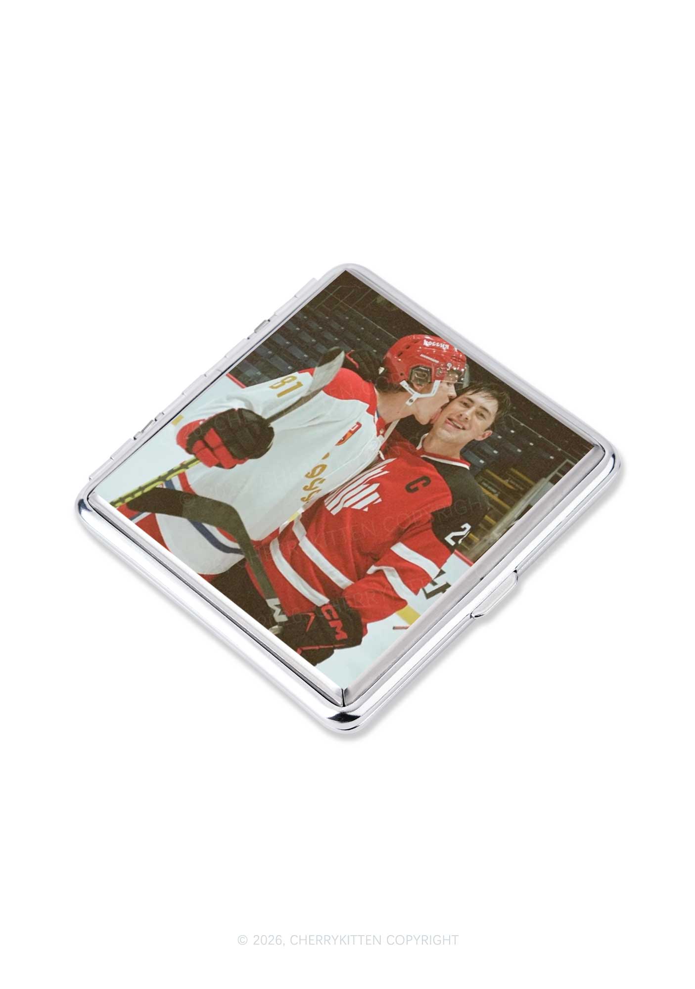 Retro Red Kissing HR Y2K Cigarette Case Cherrykitten