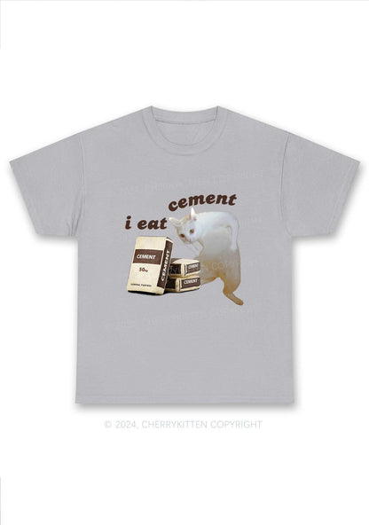 I Eat Cement Y2K Chunky Shirt Cherrykitten