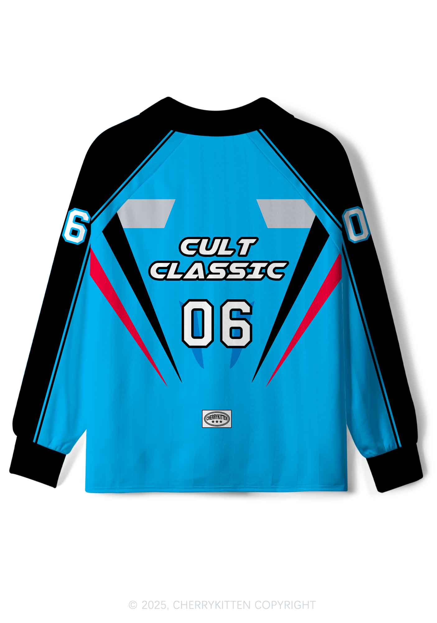 Custom Blue Cult Classic Y2K Long Sleeve Sport Jersey Shirts Cherrykitten