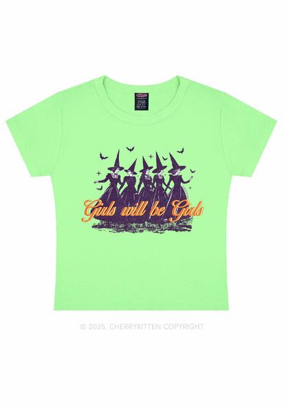 Halloween Witches Will Be Witches Y2K Baby Tee Cherrykitten