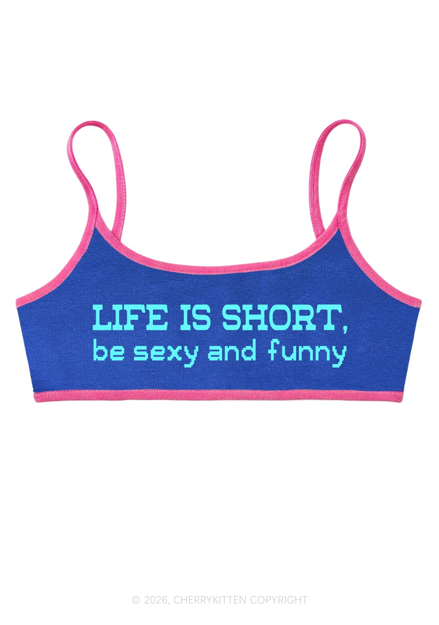 Life Is Short Y2K Super Crop Cami Cherrykitten