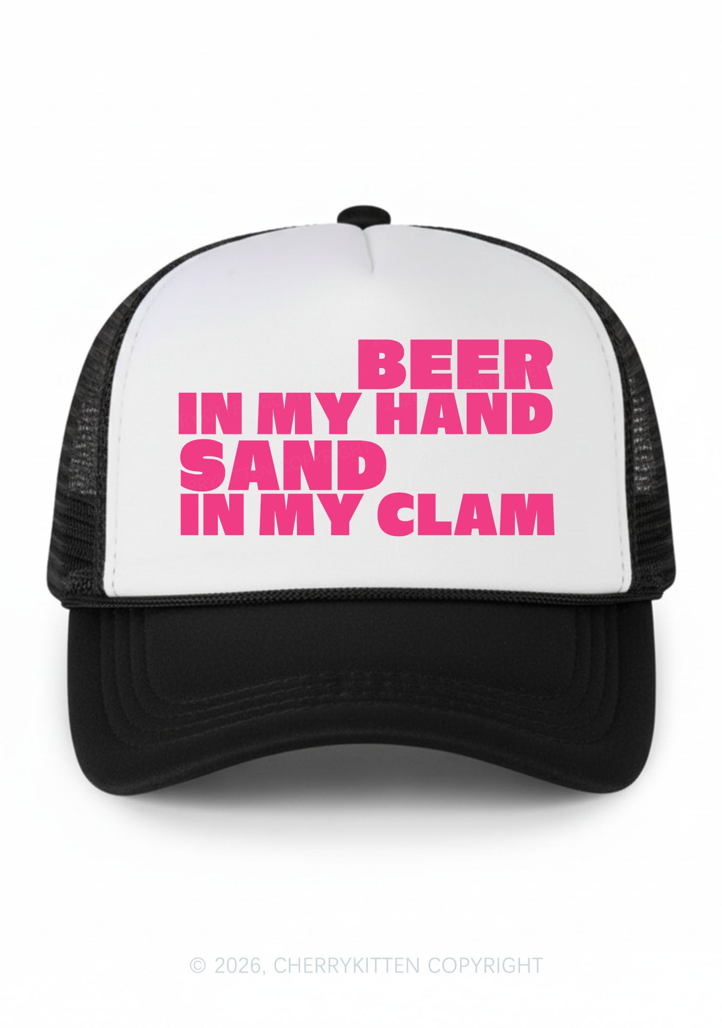 Beer In My Hand Y2K Colorblock Trucker Hat Cherrykitten