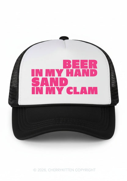 Beer In My Hand Y2K Colorblock Trucker Hat Cherrykitten