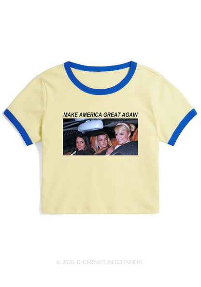 Make America Great Again Y2K Ringer Tee Cherrykitten