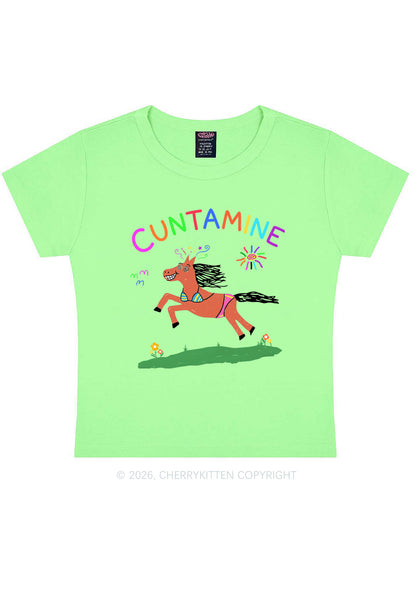 Cxxtamine Pony Y2K Baby Tee Cherrykitten
