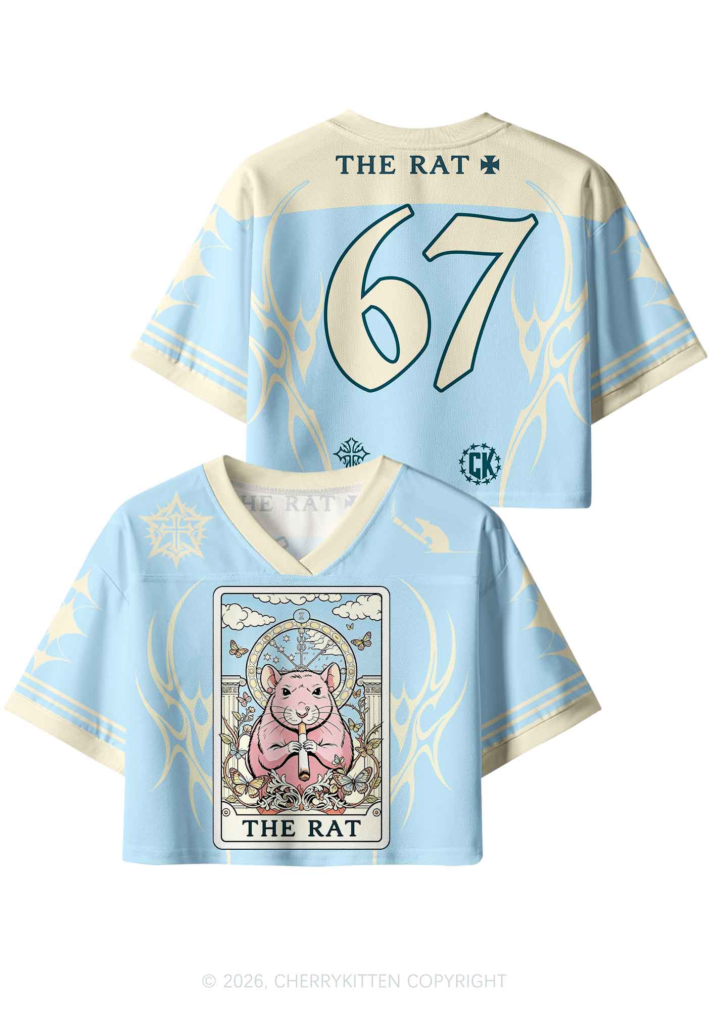 The Rat Y2K Crop Sport Jersey Shirts Cherrykitten