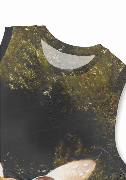 Forest Deer Y2K Mesh Muscle Tank Cherrykitten
