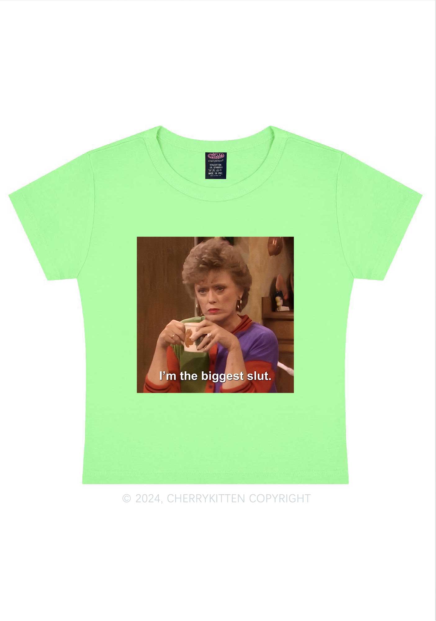 Im The Biggest Slxt Y2K Baby Tee Cherrykitten