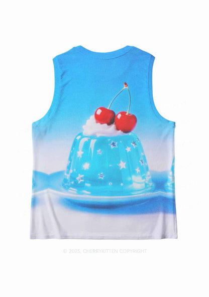 Cherry Jelly Y2K Mesh Muscle Tank Cherrykitten