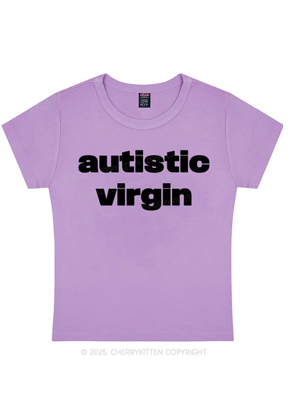 Autistic Virgin Y2K Baby Tee Cherrykitten