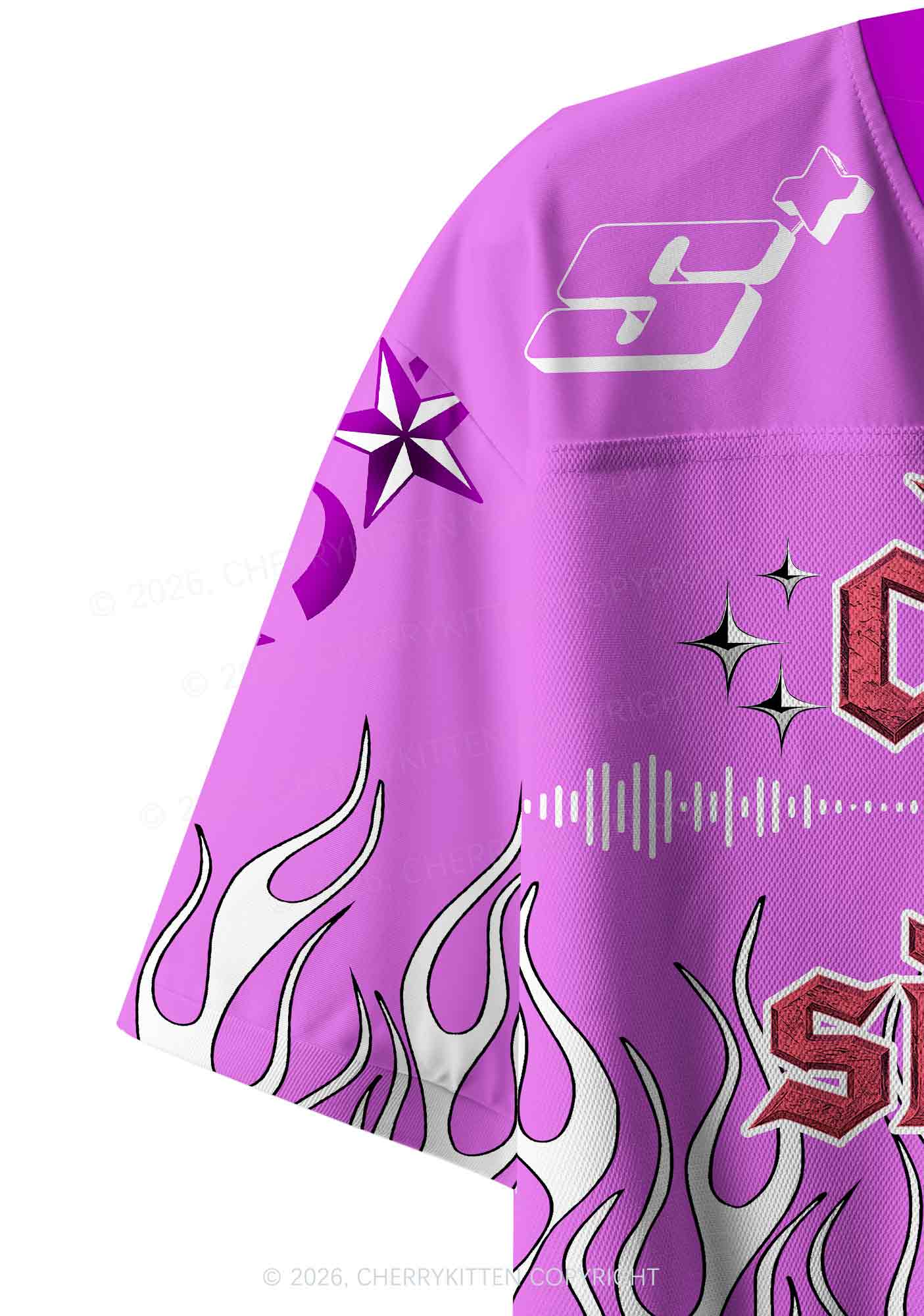 Dibs On The Singer Y2K Crop Sport Jersey Shirts Cherrykitten