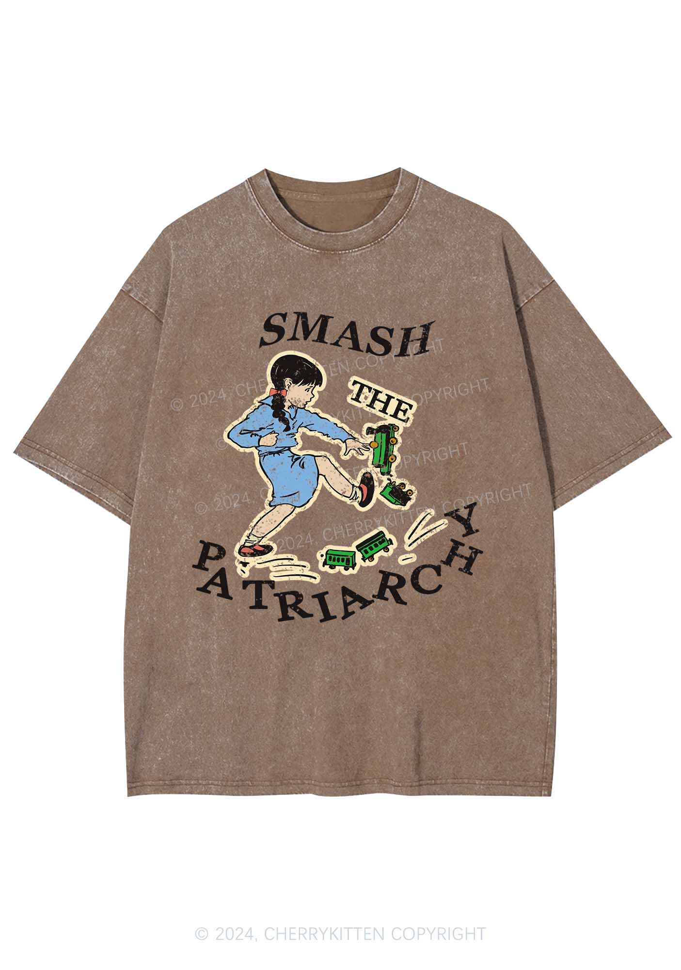 Smash The Patriarchy Y2K Washed Tee Cherrykitten