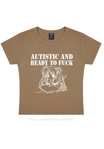 Autistic Ready To Fxxk Y2K Baby Tee Cherrykitten