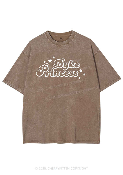 Dyke Princess Pride Y2K Shirts Washed Tee Cherrykitten