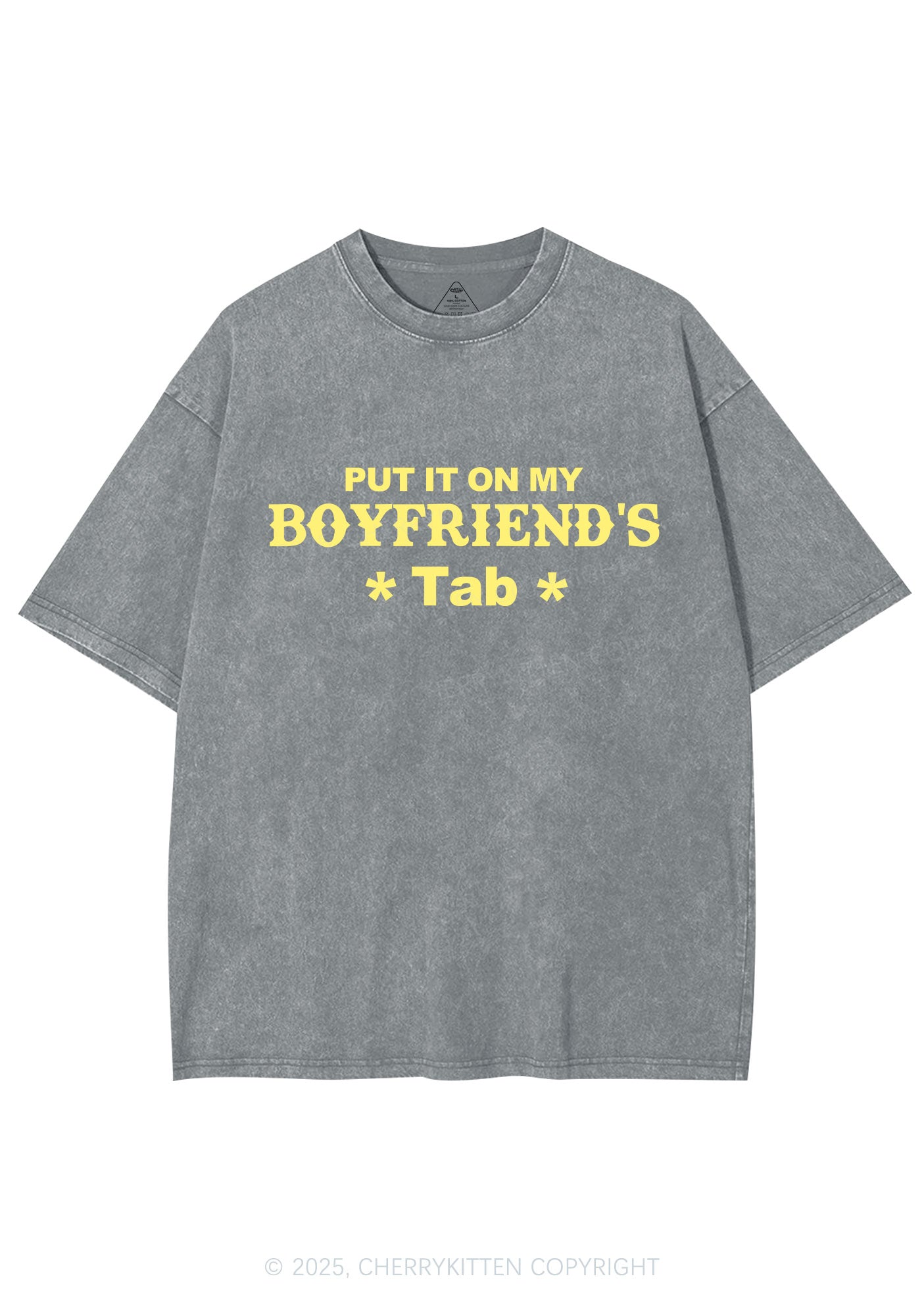 Boyfriends Tab Y2K Shirts Washed Tee Cherrykitten