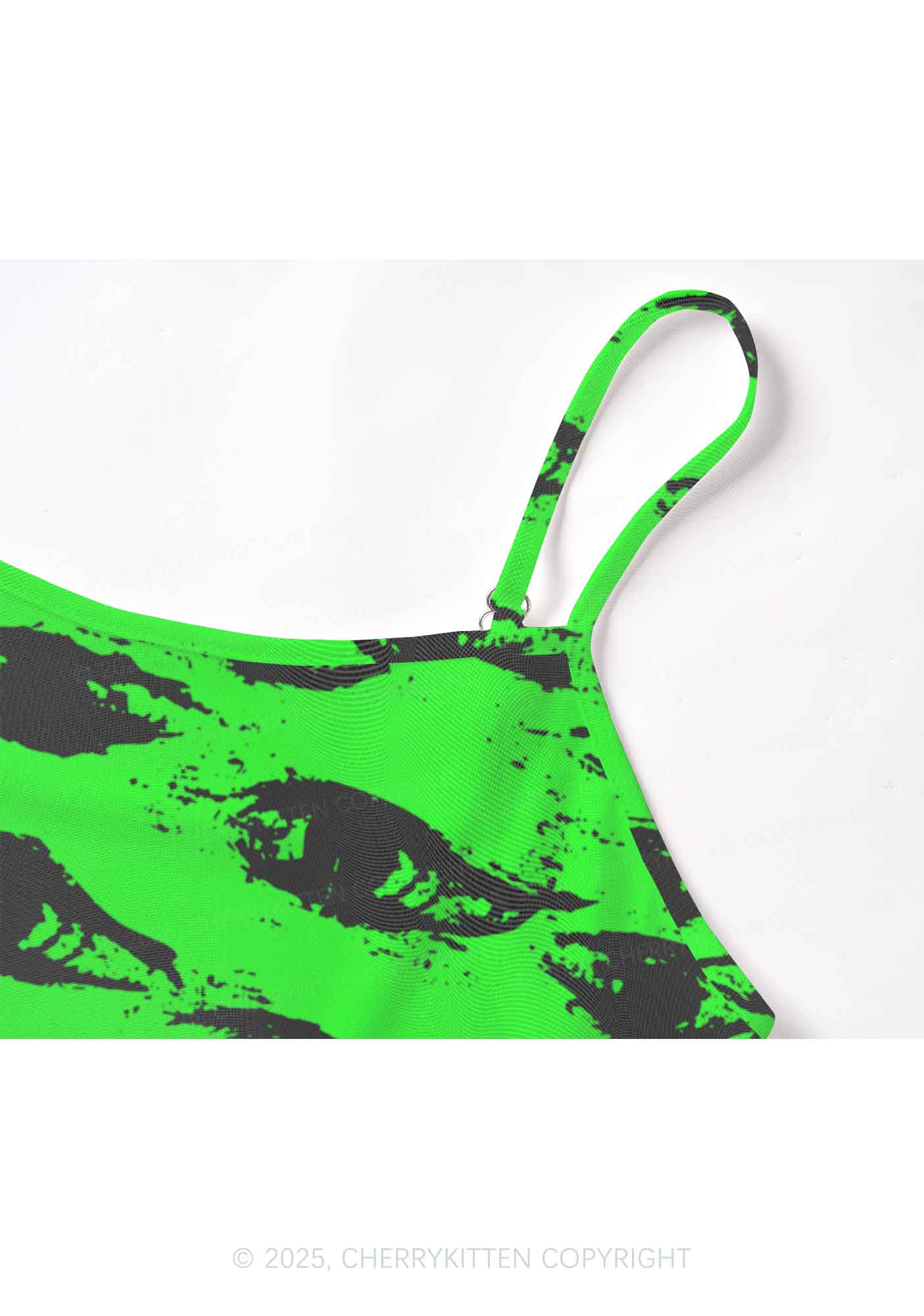 Eyes On Bright Green Y2K Mesh Cami Tank Cherrykitten