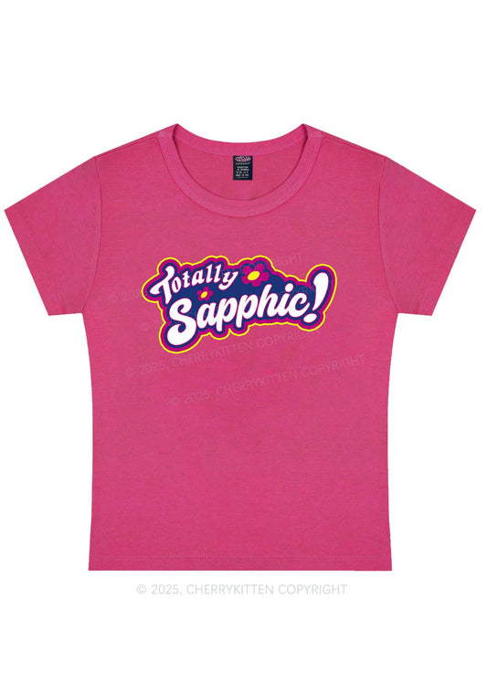 Totally Sapphic Pride Y2K Baby Tee Cherrykitten