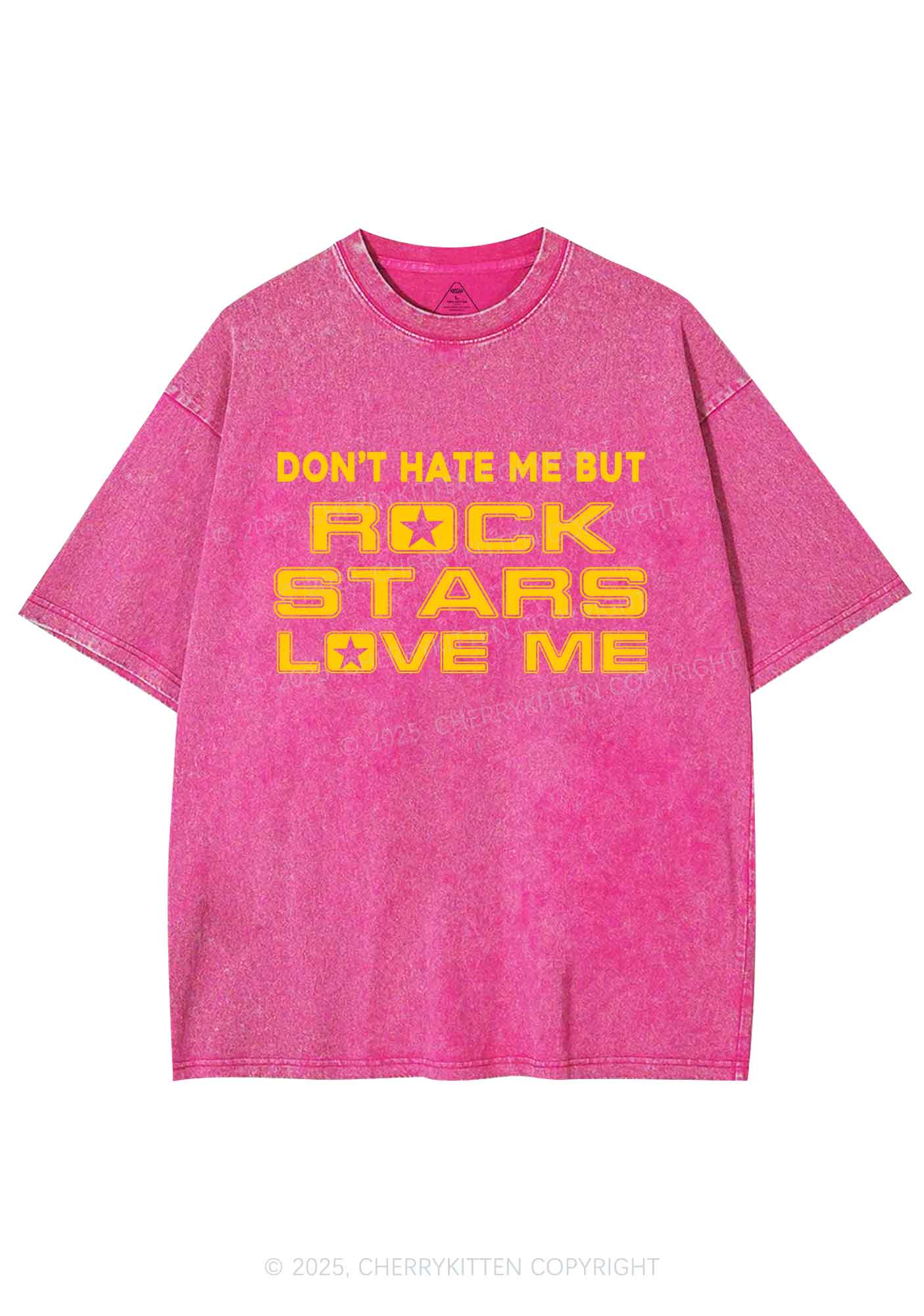 Rock Stars Love Me Y2K Shirts Washed Tee Cherrykitten