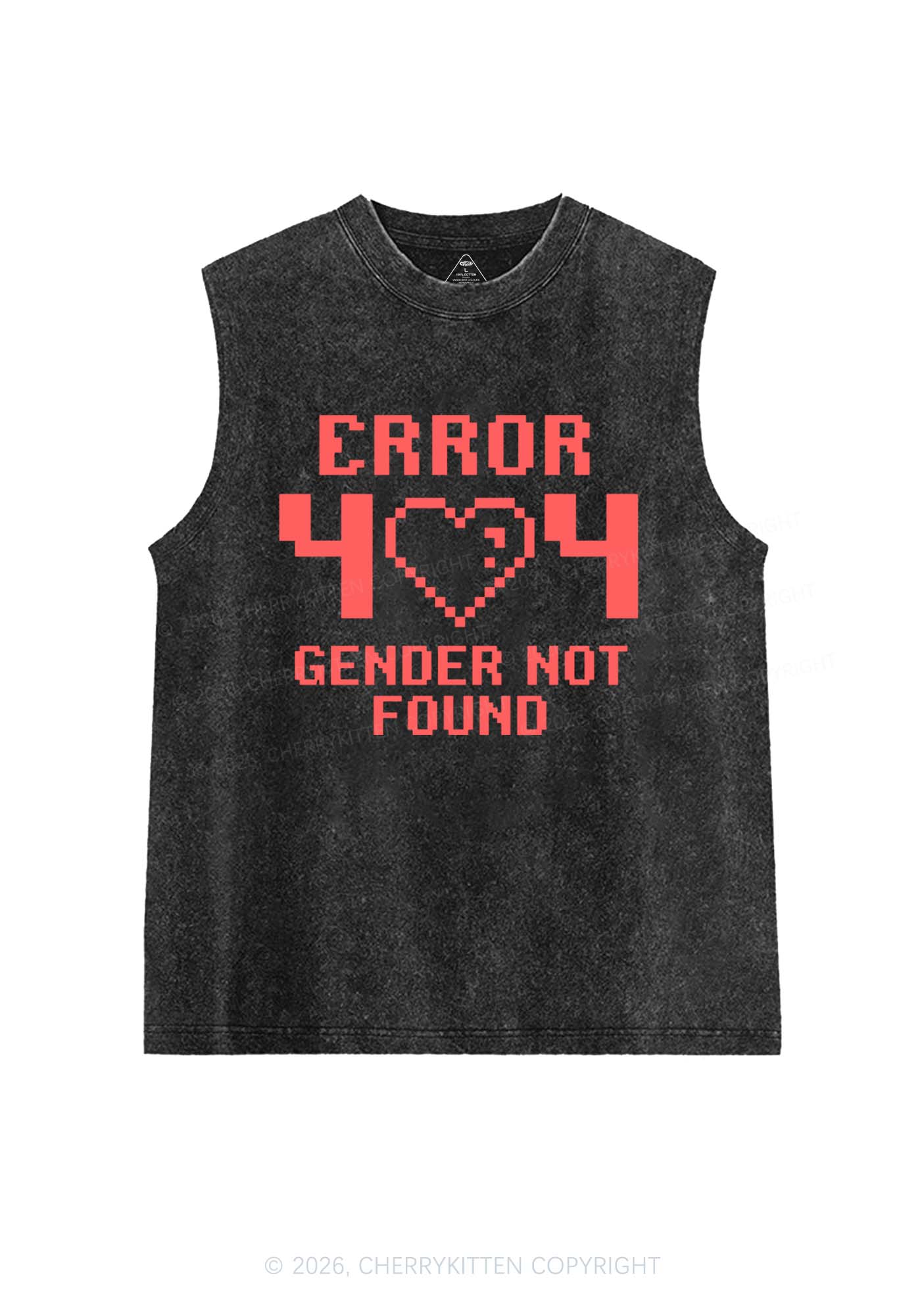 Gender Not Found Pride Y2K Washed Muscle Tank Cherrykitten